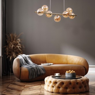 TK Lighting 5668 - Luster Estera 7xG9, zlatá/jantár