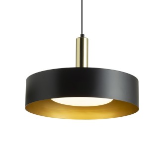 Rendl R13913 - Luster Giulia 1xE27, Ø400, čierna/zlatohnedá/mosadz