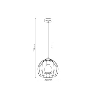 TK Lighting 3154 - Luster Universo 1xE27, Ø260, čierna/grafit