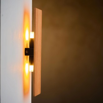 TK Lighting 3272 - Nástenné drevené svietidlo Tavola 2xG9, dub