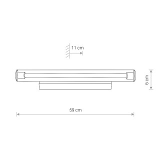 Nowodvorski 8171 - Nástenné LED svietidlo Ion 12W, 3000K, 870lm, 59cm, chróm
