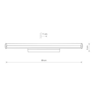 Nowodvorski 8172 - Nástenné LED svietidlo Ion 18W, 3000K, 1300lm, 89cm, chróm