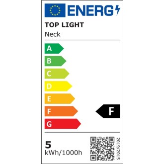 TOP LIGHT Neck C - LED lampička s klipom Neck C 5W, 3000-4500-6000K, 500lm, čierna
