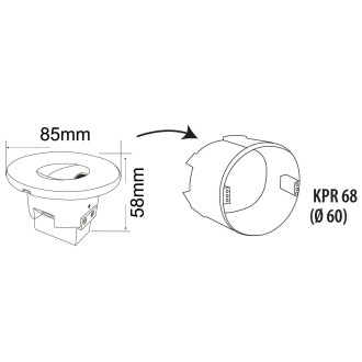 Greenlux GXLL262 - Orientačné LED svietidlo do steny Decently 1,5 W, IP44, 3000/4000/6000K, 40lm, čierna