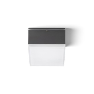 Rendl R13629 - Vonkajšie stropné LED svietidlo Orin SQ 10W, 3000K, 800lm, IP54, antracit/satén