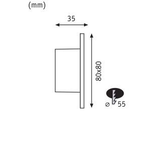 Paulmann 80000 - Orientačné LED svietidlo do steny Tsaro Follower 1W, 2700K, 80lm, matný chróm