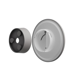 SPECTRUM LED SLI003042CCT_PW - Vonkajšie nástenné LED svietidlo PIATTA CCT 12W, 3000/4000/6000K, IP44, 1500lm, Ø180, sivá