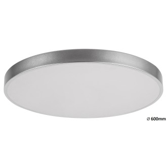 Rabalux 3317 - Stropné LED svietidlo Tesia 60W, 3000-6000K, 5000lm, Ø600, strieborná/biela + diaľkové ovládanie