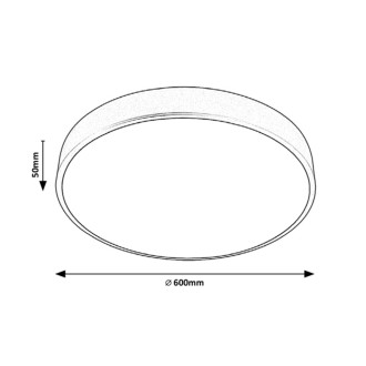 Rabalux 3317 - Stropné LED svietidlo Tesia 60W, 3000-6000K, 5000lm, Ø600, strieborná/biela + diaľkové ovládanie