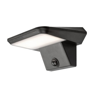 Rabalux 77005 - Vonkajšie nástenné solárne LED svietidlo Qesa 10W, 4000K, 460lm, IP44, čierna/biela + senzor