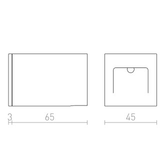 Rendl R12690 - Orientačné LED svietidlo Amaro 3W, 3000K, 270lm, 45x45, biela