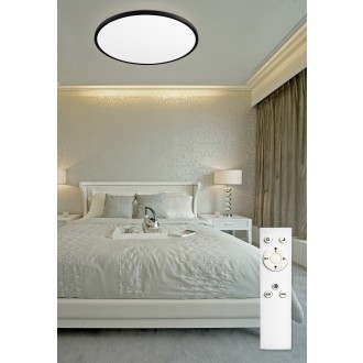 TOP LIGHT Revit 80C RC - Stropné LED svietidlo Revit 80C 70W, 3000-6500K, 7000lm, Ø750, čierna + diaľkové ovládanie