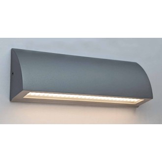 Greenlux GXPS079 - Vonkajšie orientačné LED svietidlo STEP 10W, 4000K, 850lm, IP54, IK08, sivá/číre sklo