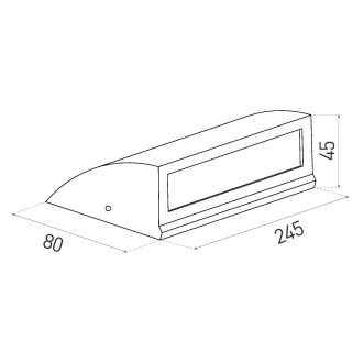 Greenlux GXPS079 - Vonkajšie orientačné LED svietidlo STEP 10W, 4000K, 850lm, IP54, IK08, sivá/číre sklo