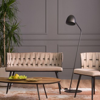TK Lighting 5037 - Stojacia lampa Soho 1xE27, čierna