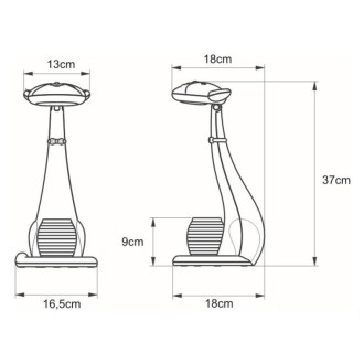 Kaja K-BL-1605 RÓŻOWY - Stolná detská LED lampička KOTEK 6W, 350lm, 3000-6000K, ružová