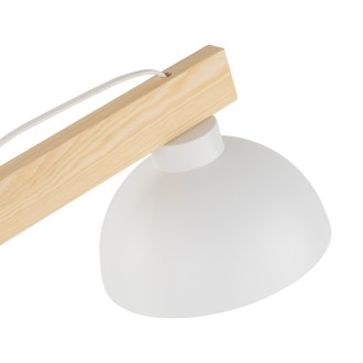 TK Lighting 5347 - Stolová lampička Oslo 1xE27, biela/borovica