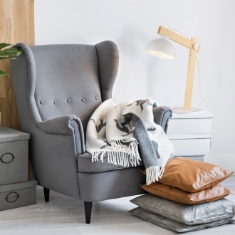 TK Lighting 5347 - Stolová lampička Oslo 1xE27, biela/borovica
