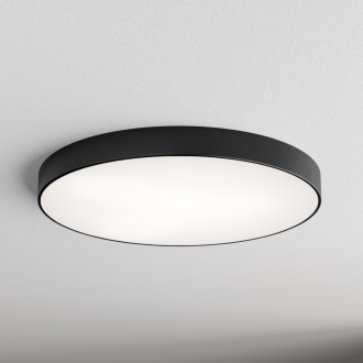 Temar CLEO 800 BLACK - Stropné svietidlo CLEO BLACK 6xE27, Ø800, čierna/sklo