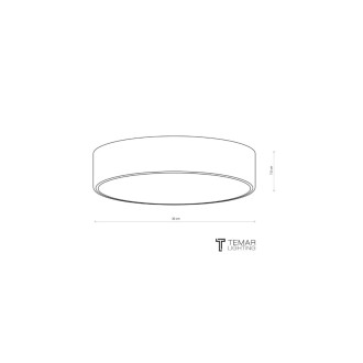 Temar CLEO 300 COPPER IP54 - Stropné svietidlo CLEO COPPER IP54, 2xE27, Ø300, meď/plast