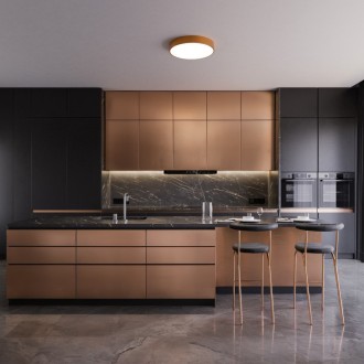 Temar CLEO 400 COPPER IP54 - Stropné svietidlo CLEO COPPER IP54, 3xE27, Ø400, meď/plast