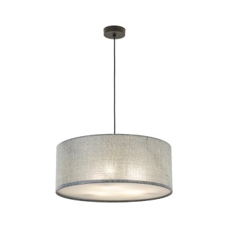 TK Lighting 4654 - Textilný luster Earth 3xE27, Ø500, grafit