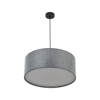 TK Lighting 4654 - Textilný luster Earth 3xE27, Ø500, grafit
