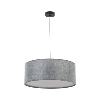 TK Lighting 4654 - Textilný luster Earth 3xE27, Ø500, grafit