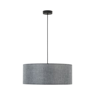 TK Lighting 4654 - Textilný luster Earth 3xE27, Ø500, grafit