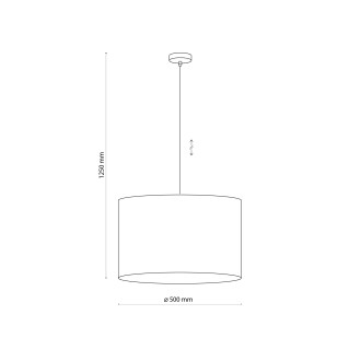 TK Lighting 6582 - Textilný luster Juta 3xE27, Ø500, juta