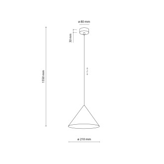 TK Lighting 10619 - Závesné svietidlo CONO SABIA 1xE27, Ø210, béžová