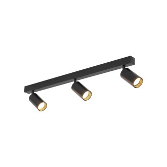 TK Lighting 10634 - Bodové svietidlo AMIS BLACK 3xGU10, čierna/zlatá