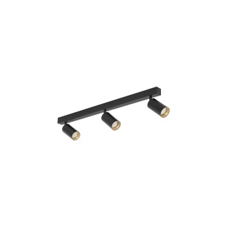 TK Lighting 10634 - Bodové svietidlo AMIS BLACK 3xGU10, čierna/zlatá
