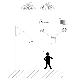 TOP LIGHT Elon PIR - Vonkajšie nástenné LED svietidlo Elon 10W, 4000K, IP54, 1000lm, čierna + senzor